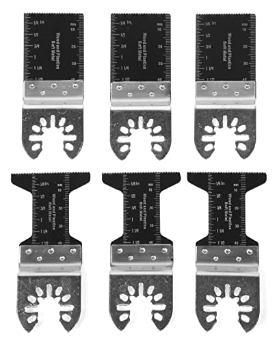 WEN MTB206 6-Piece Oscillating Multi-Tool Bi-Metal Wood and Metal Cutting Blade Set WEN