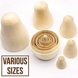 AEVVV Blank Russian Nesting Dolls Lot of 5 Sets by 6 pcs - Unpainted Russian Nesting Dolls - Unfinished Wood to Paint - Russian Nesting Dolls to AEVVV