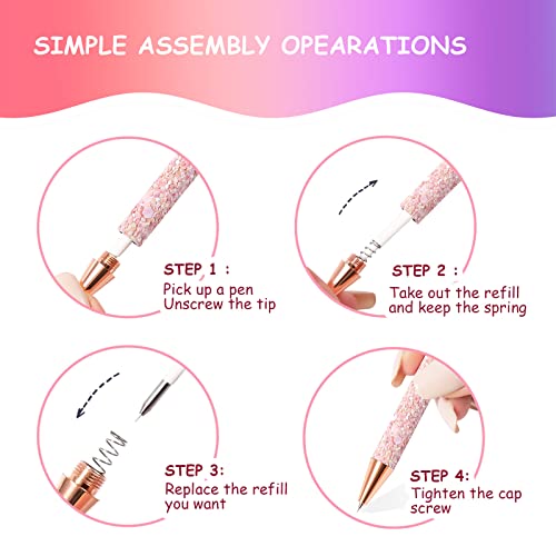 TECKWRAP Air Release Weeding Tool Pin Pen Vinyl Installation Weeding Tool for Vinyl DIY Craft Project (Glitter Pink) TECKWRAP
