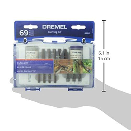 Dremel 688-01 69-Piece Rotary Tool Accessory Cutting Disc Kit, Black