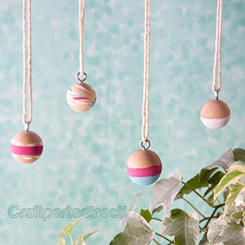 3/8 Inch Wooden Round Ball | DIY Decorative Wood Crafting Balls | Unfinished Wood Spheres - by Craftpartsdirect.com | Bag of 100 Craftparts Direct