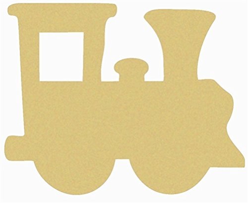 Train Cutout Unfinished Wood Kids Christmas Birthday Nursery Door Hanger MDF Shape Canvas Style 1 - WoodArtSupply