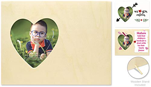 Unfinished Wood Frame Valentines Crafts for Kids Valentine Crafts Natural Wood Frame DIY Picture Frame Wood Crafts to Paint Heart Crafts Picture AoneFun