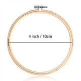 Caydo 12 Pieces 4 Inch Round Embroidery Hoop Bulk Wholesale Bamboo Circle Cross Stitch Hoop Ring Caydo
