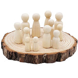 Natural Round Discs Rustic Wood Slices 5 Pcs 7-8 inch Unfinished Wood kit Circles Crafts Tree Slices with Bark Log Discs for DIY Arts and Wedding William Craft