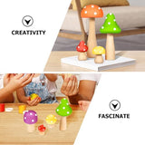 Kisangel 36 Pcs Unfinished Wooden Mushrooms Plain Craft Wood Wooden Ornaments for for Arts and Crafts Projects Decoration Kisangel