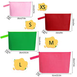 Sinzip 10 Pieces Cotton Canvas Makeup Bag with Bottom and Strap, Multi-Purpose Cosmetic Bag with Zipper Travel Toiletry Pouch, Blank DIY Craft Bag Sinzip