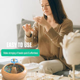 DAFENCHI Bead Spinner Bowl with 5 Beading Needles, Spin Beading Bowl for Jewelry Making, Waist Bead Spinner with Seed Bead Kit, Stringing Bead Loader DAFENCHI