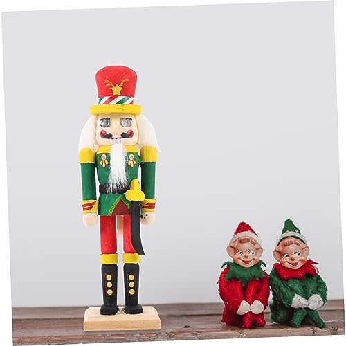 OFFSCH 1 Set White Nutcracker Home Decor Puppets Xmas Soldier Nutcracker Unfinished Wood Nutcracker Ornament Xmas Blank Nutcracker DIY Nutcracker OFFSCH