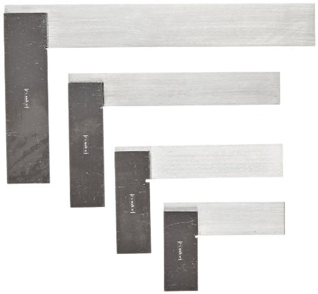 Fowler 52-432-246-0 Machinist Hardened Steel Square Set, 2", 3",4",and 6" Blade Size Fowler