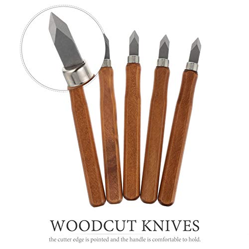 DOITOOL 5pcs Marking Knife Woodworking - Thin Blade Dual Double Bevel Marking Knife - Carving Knife Woodworking Scribe Tool for Woodworking, Wood DOITOOL