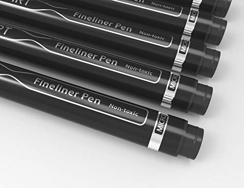 Micro-Line 14 Pens With Case, Fineliner, Multiliner, Archival Ink, Waterproof, Journaling, Illustration, Architecture, Technical Drawing, Outlining, TOOLI-ART