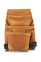 AWP Classic Leather Tool Pouch, Crafted from Premium Top-grain Leather, Compatible with Work Belts Up to 3 Inches Wide, Tool Belt Accessory, Tan AWP