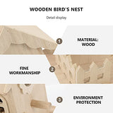 NUOBESTY Wooden Bird House Unfinished Birdhouse to Paint for Kids and Adult Wood Hanging Sleeping Nest for Bird Garden Bird Bed for Hummingbird NUOBESTY