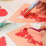 4 Pcs Pin Pen Weeding Tool, Craft Vinyl Weeding Tool Kit, Includes Air Release Pen, Vinyl Squeegee Vinyl Tweezers Weeders Adhesive Film HTV Vinyl for Laumoi