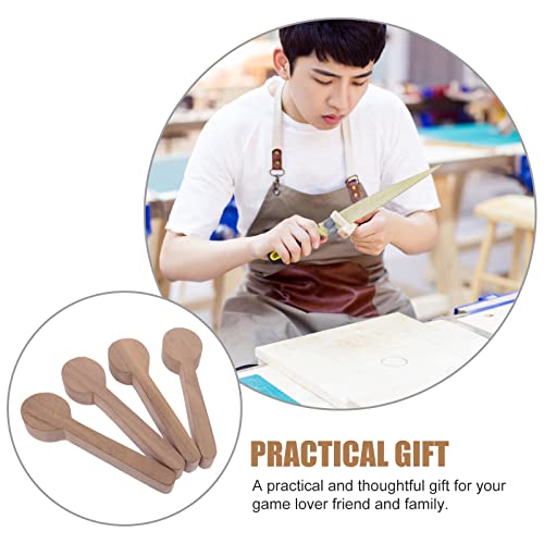 EXCEART 4pcs Unfinished Wooden Spoon wood carving blocks basswood for whittling Wooden Spoons Craft whittling wood blanks whittling craft kit jar EXCEART