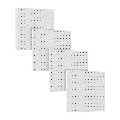 BETSO Metal Pegboard,Fits 1/8" Pegboard Hooks Metal Pegboard Wall Organizer for Craft Room Garage Kitchen,White (4pcs) - WoodArtSupply