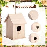 Barydat 6 Pcs Hanging Bird Houses for Outside Unfinished Wooden Bird Houses to Paint and Build DIY Birdhouse Kits for Kids Girls Boys Arts and Craft Barydat