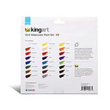 KINGART Studio Watercolor Paint, 12ml (.4oz), Set of 24 Colors KINGART