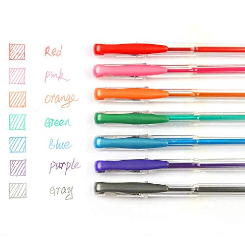 Shuttle Art 50 Pack Metallic Gel Pens, 25 Metallic Gel Pens Set with 25 Refills Perfect for Adult Coloring Books Doodling Drawing Art Markers Shuttle Art