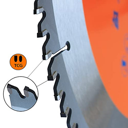 Yolan 8-1/4-Inch 80 Teeth Circular Saw Blade with 5/8-Inch Diamond Knockout Arbor, Steel for Cutting Aluminum, Non-Ferrous Metal Table Saw - WoodArtSupply