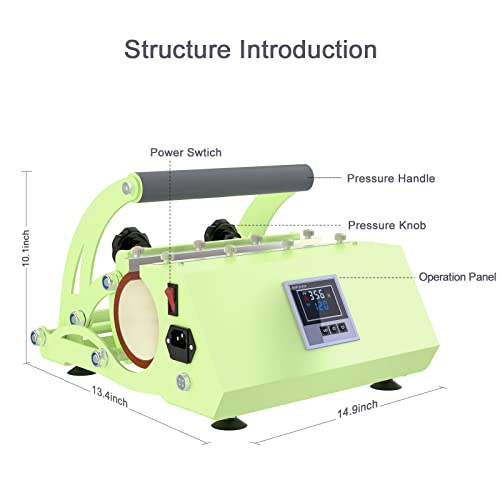 YIIFIISET 30oz Tumbler Heat Press Machine,Mug Press Machine for Stainless Steel, Ceramic, Glass Tumbler,Universal 11oz 15oz 16oz 20oz 30oz Tumbler - WoodArtSupply