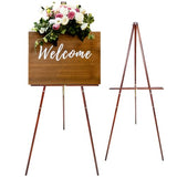 Conda 63" Wooden Tripod Artist Display Easel with Tray, A-Frame Adjustable Easel Stand for Wedding Sign, Foldable Easels for Painting Canvas, Display conda