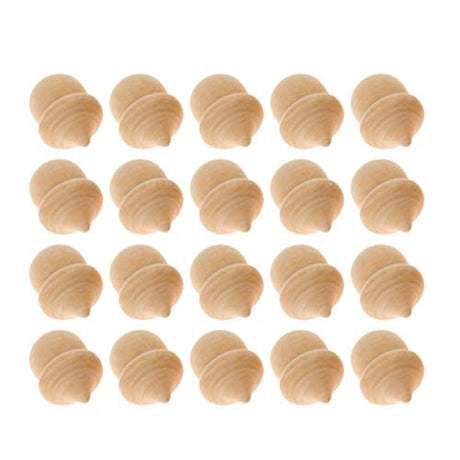 MAGICLULU 20pcs Unfinished Acorns DIY Unpainted Acorn Unfinished Wood Acorn Wood Shapes Figures DIY Crafts Wooden Wood Acorn Ornament Wooden Acorn MAGICLULU