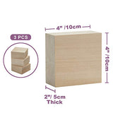 Basswood Carving Blocks Large 4x4x2 inch Wood Blanks DIY Wood Signs for Crafts by Craftiff Craftiff
