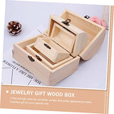 VOSAREA 9 pcs wooden box jewelry organizer tray strawberry decor craft storage DIY wooden unfinished wooden jewelry case handmade gifts wood gifts VOSAREA