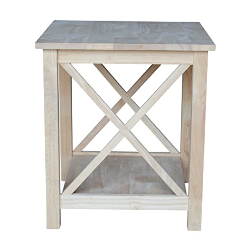 International Concepts Hampton End Table, Unfinished IC International Concepts