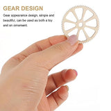 AKOAK 50 Pcs Wooden Gear, Blank Wooden DIY Craft Pieces, Wood Chip Paper-Cut Gift Labels, Unfinished Gear Decoration Cards DIY Craft Jewelry Making AKOAK