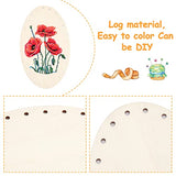 PH PandaHall 8pcs Basket Bottom for Rattan, 8 Styles Round/Oval Wooden Basket Base Set Basket Cane Wicker Woven Board with 3mm Pre-Drilled Holes for PH PandaHall