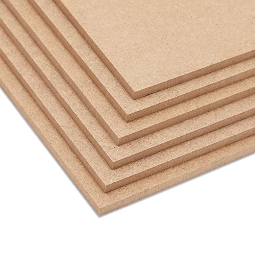 Bright Creations 1/4 In MDF Wood Chipboard Sheets for Crafts, Engraving, Painting (11x14 in, 6 Pack) - WoodArtSupply