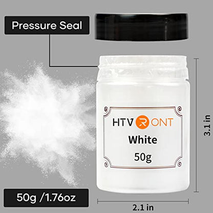 HTVRONT Mica Powder for Epoxy Resin - 1.76 oz/50g White Mica Powder, Natural Mica Pigment Powder, Non-Toxic Mica Powder for Soap Making, Resin,
