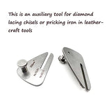 Hisew- Leather Stitching Punch Aid Pulling Plate and Scissor Kit, Diamond Lacing Chisel or Pricking Iron Aid Mate, Leather Craft Work Tools Hisew
