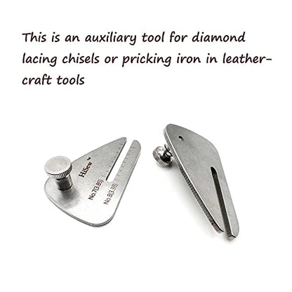 Hisew- Leather Stitching Punch Aid Pulling Plate and Scissor Kit, Diamond Lacing Chisel or Pricking Iron Aid Mate, Leather Craft Work Tools - WoodArtSupply