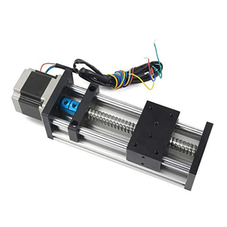 RATTMMOTOR EBX1605 400mm / 15.75" CNC Linear Stage Actuator, Double Optical Axis Linear Slide Rail and 1605 Ball Screw CNC Linear Motion Rail Guide RATTMMOTOR