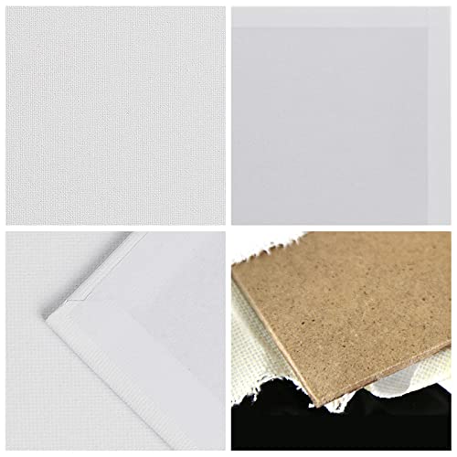 Gotideal gotideal canvas boards, 8x10 inch set of 10,gesso primed white blank  canvases for painting - 100% cotton art supplies canvas