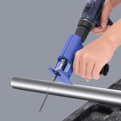 Electric Drill to Reciprocating Saw Adapter, Portable Electric Jig Saw for Wood Metal Cutting, Power Hand Saw Drill Attachment, Electric Drill Yosoo
