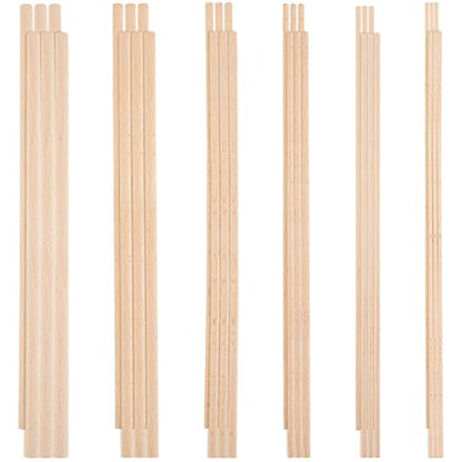 OLYCRAFT 36Pcs Dowel Rods Wood Sticks 3mm 4mm 5mm 6mm 8mm 10mm Assorted Sizes Beech Wood Sticks Unfinished Dowel Round Wood Dowels for DIY Projects