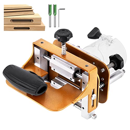 YUCHENGTECH Mortising Jig 2 in 1 Invisible Fastener Slotting Bracket Woodworking Router Base Punch Locator Multifunctional Woodworking Slotting Tool - WoodArtSupply