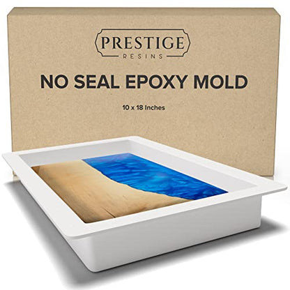 Epoxy Mold – 10 x 18 in≈ -River Table Reusable Molds - 3" Tall Solid HDPE 3/8" Thick Casting Reusable Mold for River Table, Charcuterie Board, - WoodArtSupply