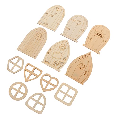 COHEALI 48pcs Mini Fairy Door Fairy Door and Tree Door Fairy Door Miniature Kids Outdoor Playsets Houses DIY Miniature Gate Outside Kids Toys - WoodArtSupply