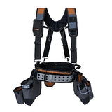 MELOTOUGH Tool Belt with Suspenders Tool Bag Suspenders Framers Comb Apron Tool Belt Construction Tool Pouch Builder Heavy Duty Carpenter Suspension MELOTOUGH