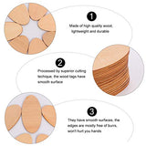 MAGICLULU 60pcs Pieces Oval Wood Trim Unfinished Christmas Wooden Cutout Oval Chips Wooden Slices Ornament Wood Slices Wood Slabs Wooden Craft Shapes MAGICLULU