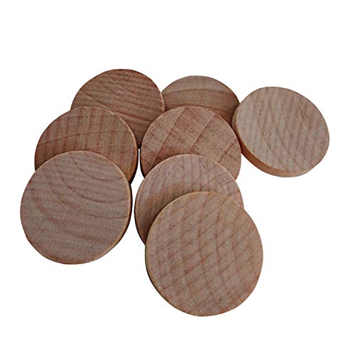1 Inch Natural Wood Slices Unfinished Round Wood Coins for Arts & Crafts Projects, Board Game Pieces, Ornaments, 200 per Pack.