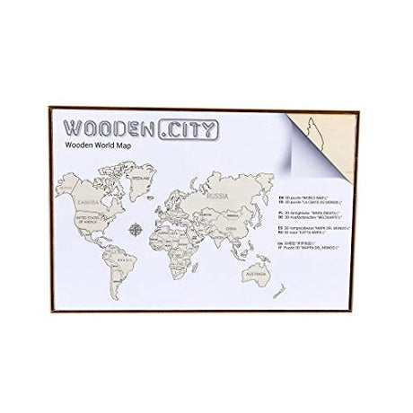 Wooden City World Map XL (120x80 ccentimeter) Wall Decoration (PUZZLE - Divers) WOODEN.CITY