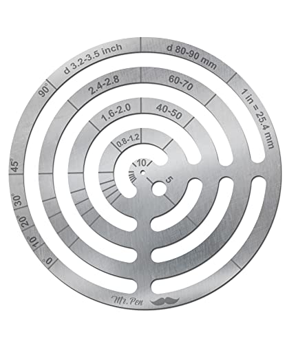 Mr. Pen- Stainless Steel French Template, Circle Template, Leather Templates, Curve Rulers, Drawing Tools, Drafting Tools, Drawing Templates, Curves Mr. Pen