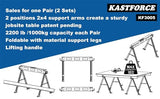 KASTFORCE Folding Sawhorse 2200 lb /1000kg capacity Heavy Duty Jobsite Table Stand with Folding Legs Twin Pack KF3005 KASTFORCE